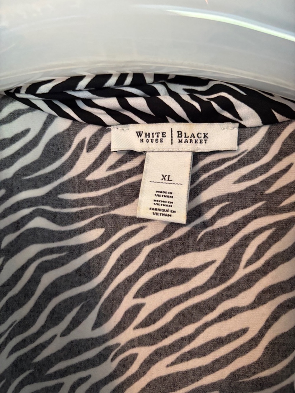 White House Black Market Zebra Print Faux Wrap Tank - Picture 4 of 5